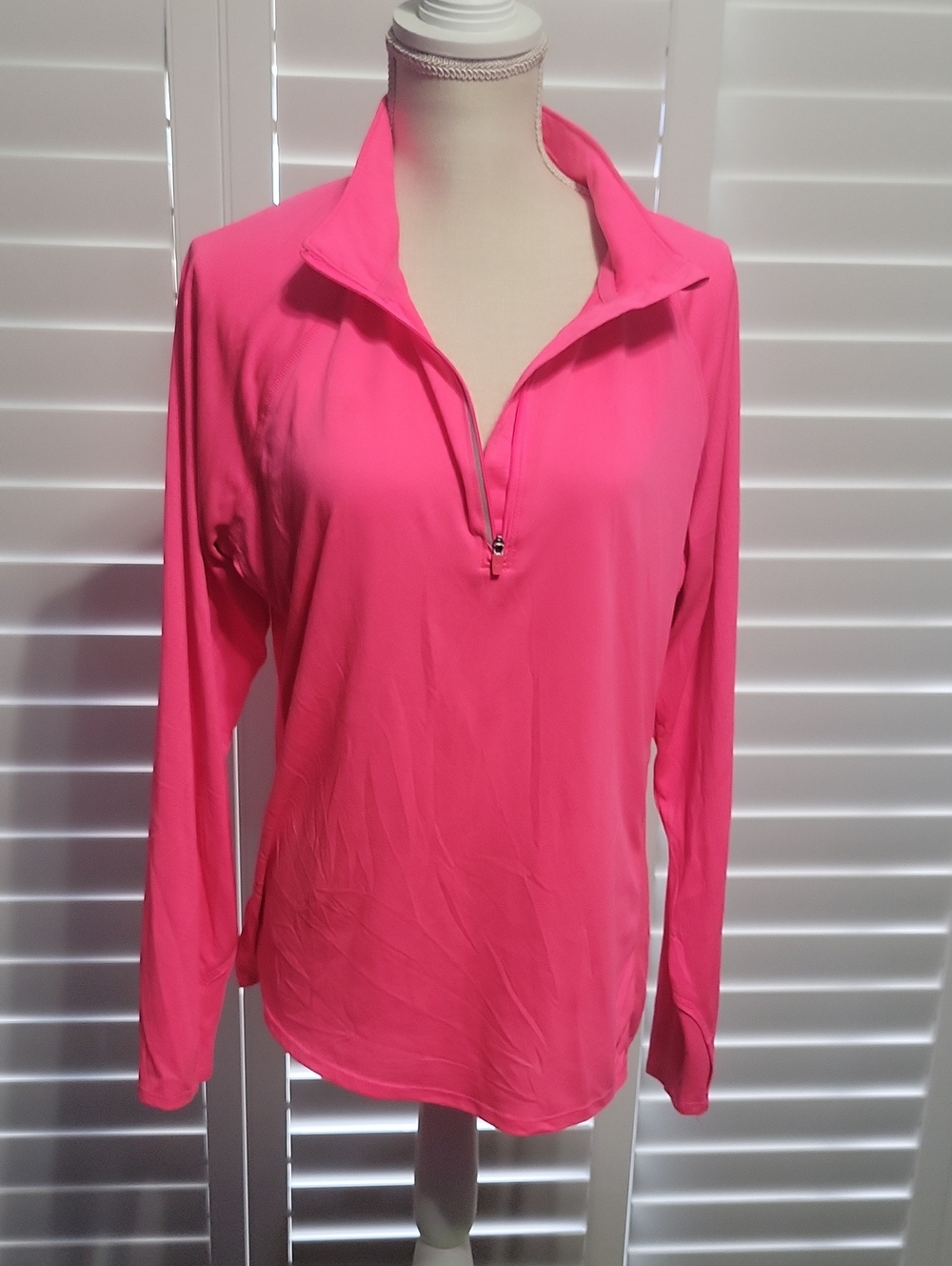 Danskin Now Bright Pink Half-Zip Long Sleeve Jacket